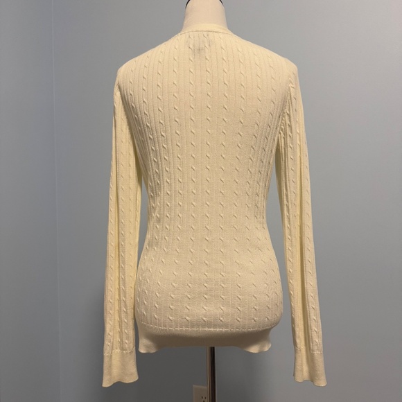 Tommy Hilfiger Women’s Long Sleeve Cable Knit  Button Down Cardigan Sweater Sz M - Picture 3 of 7